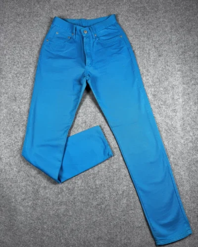 Pantalón recto azul brillante