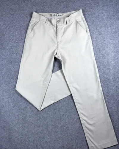Pantalón rayado beige POLO SUR
