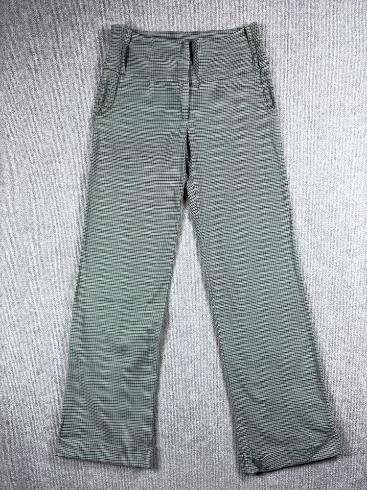 Pantalón de vestir cuadrillé verde