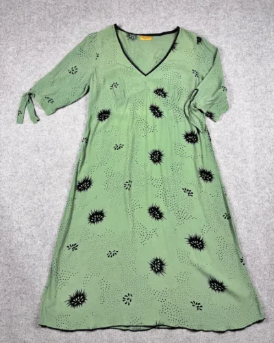 Vestido verde estampado