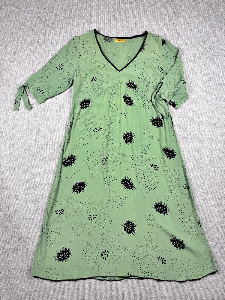 Vestido verde estampado