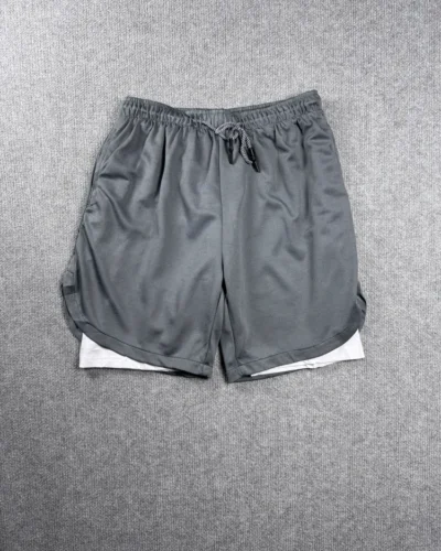 Bermuda deportiva gris