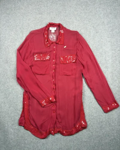 Camisa roja de lentejuelas