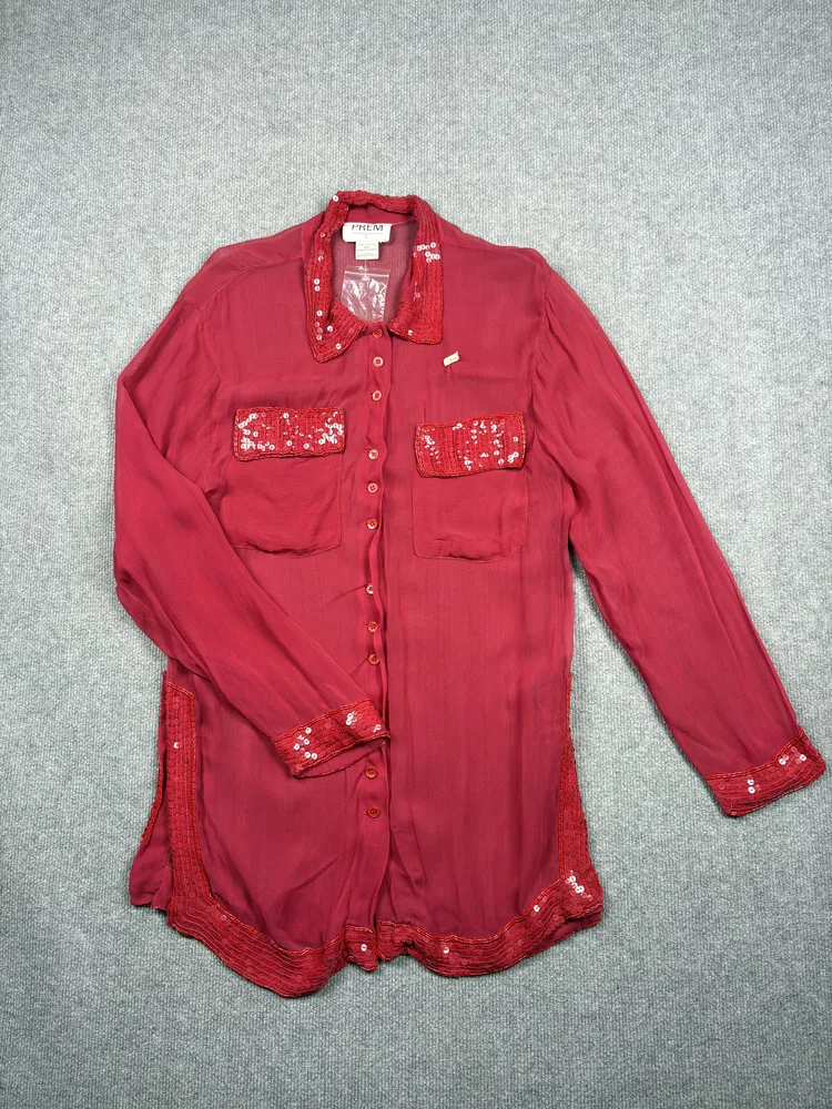 Camisa roja de lentejuelas