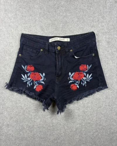 Short de jean Materia flores