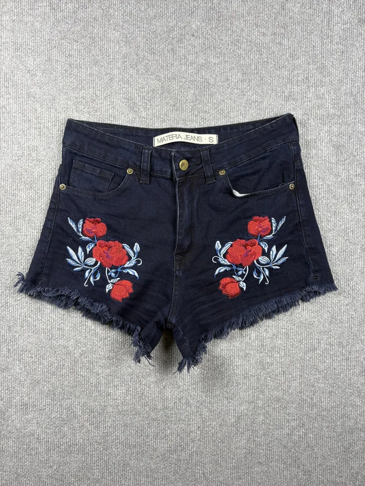 Short de jean Materia flores