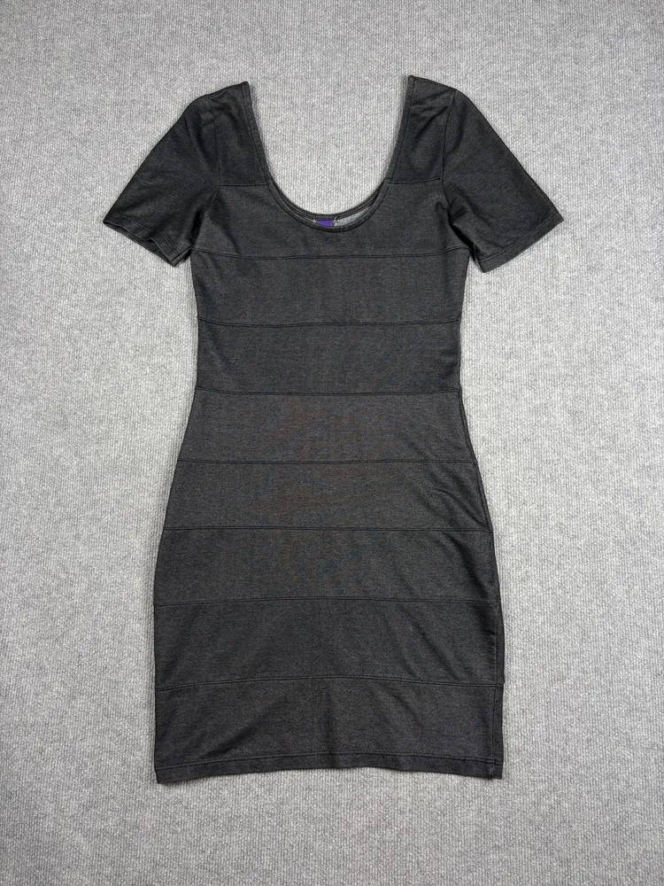 Vestido simil denim gris