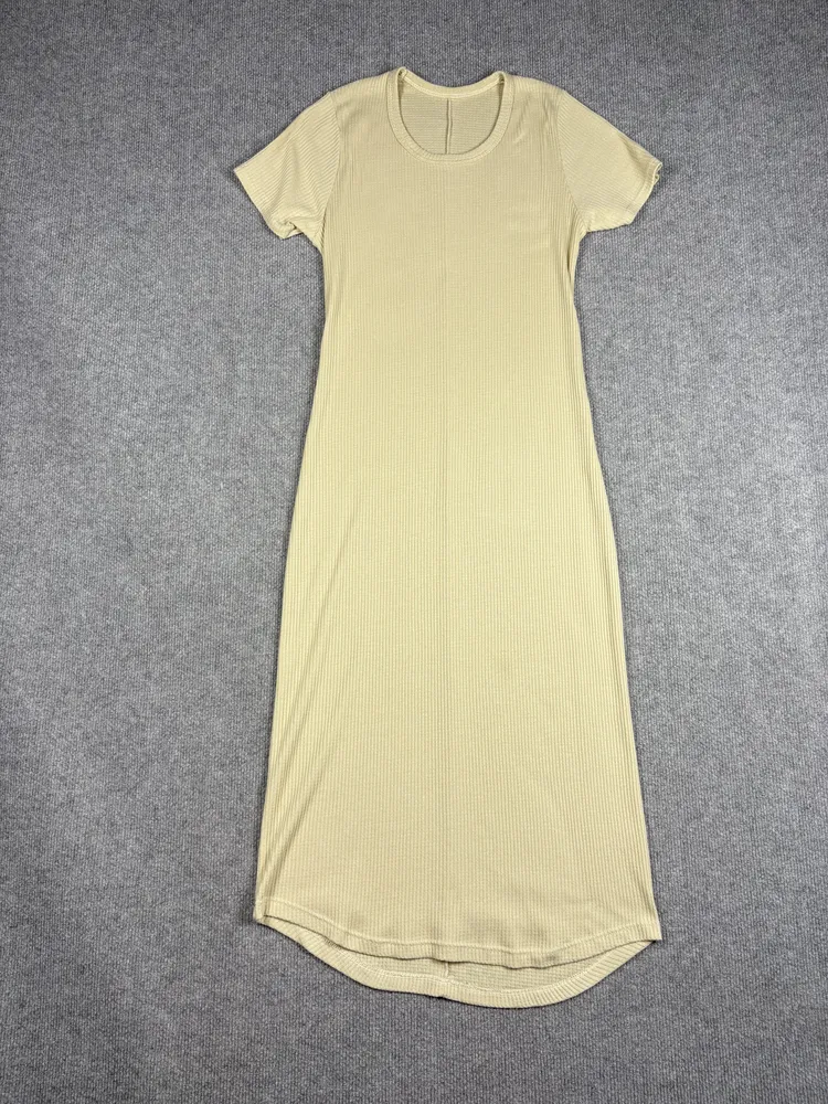Vestido de hilo textura rayada