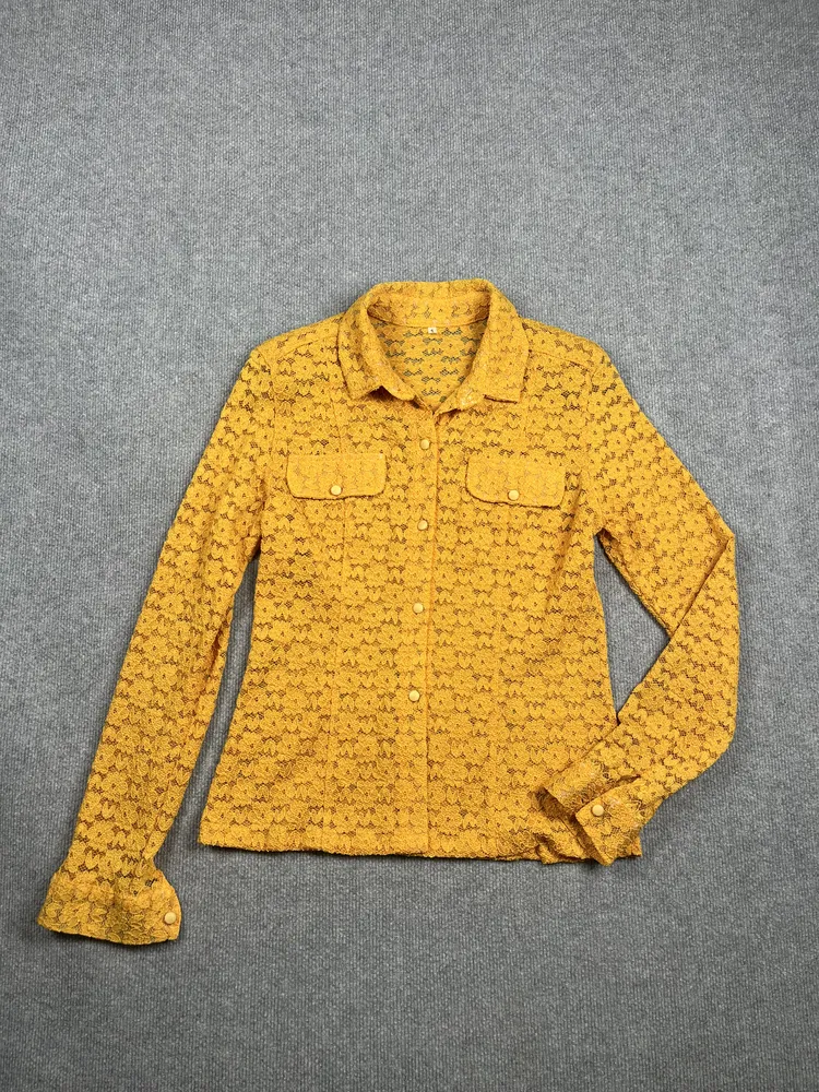 Camisaco de encaje naranja