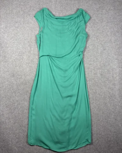 Vestido drapped verde agua