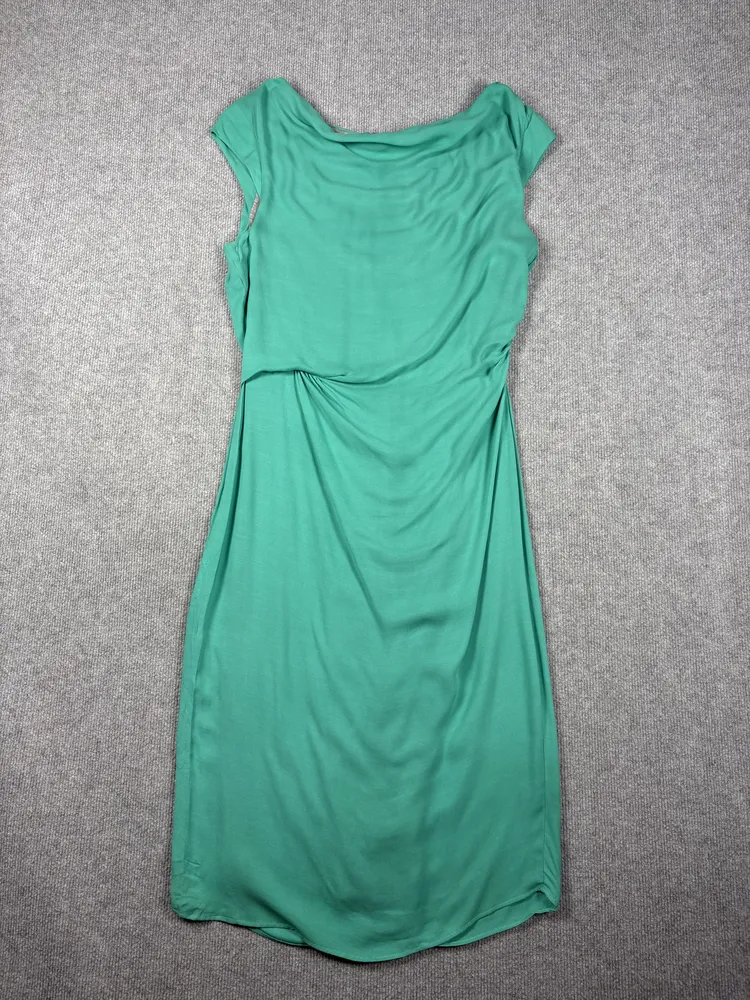 Vestido drapped verde agua
