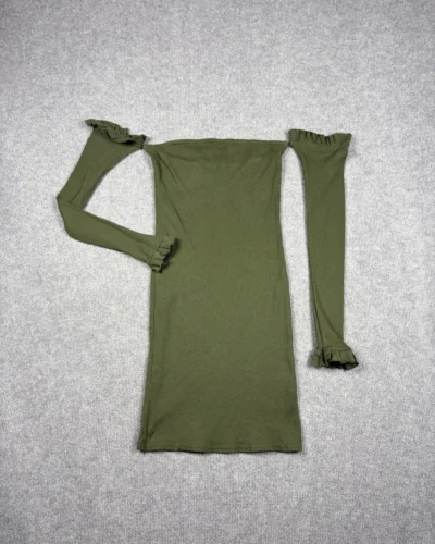 Vestido strapless verde