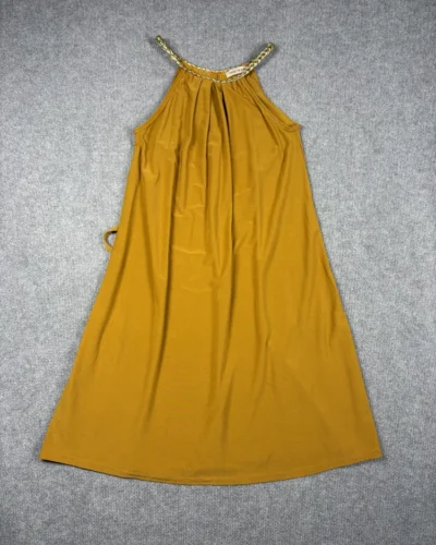 Vestido halter mostaza