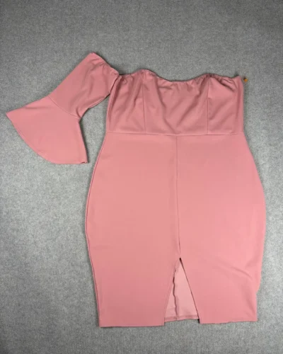 Vestido rosa 1 manga