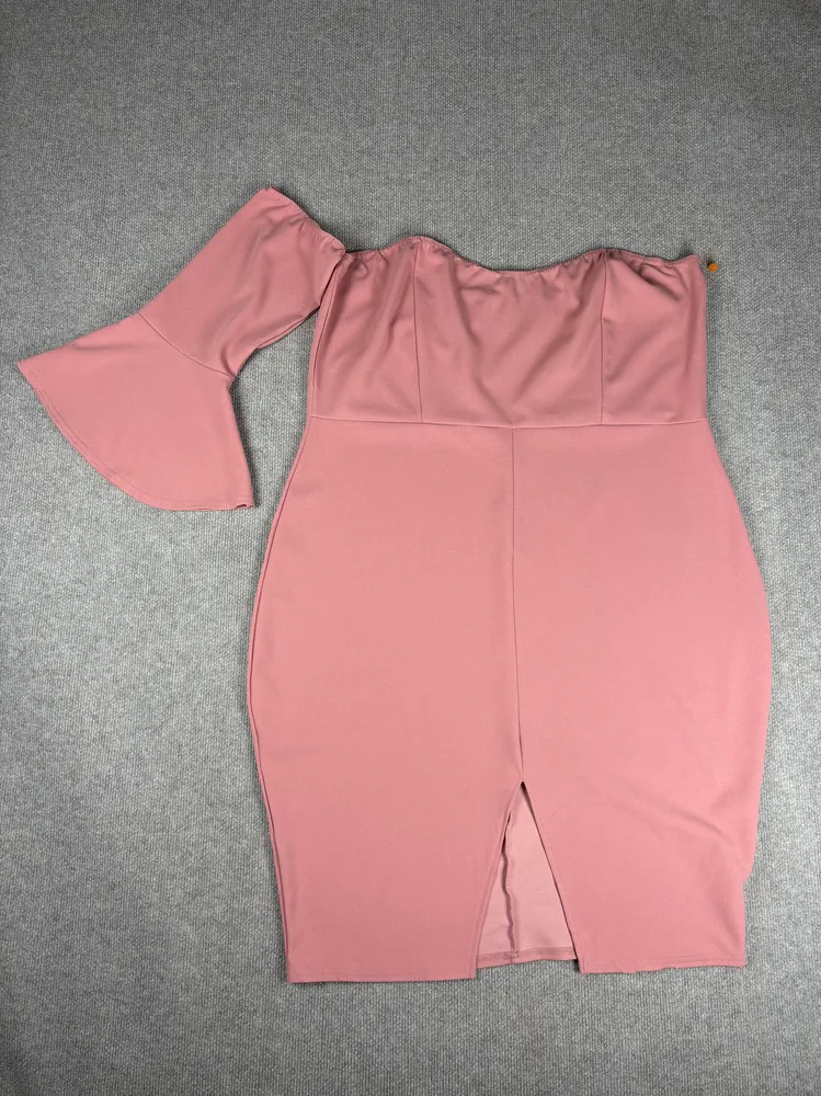 Vestido rosa 1 manga