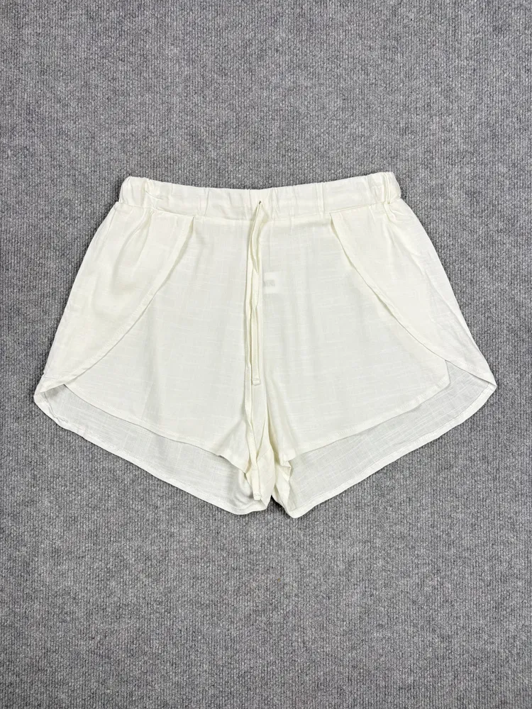 Short blanco de algodon