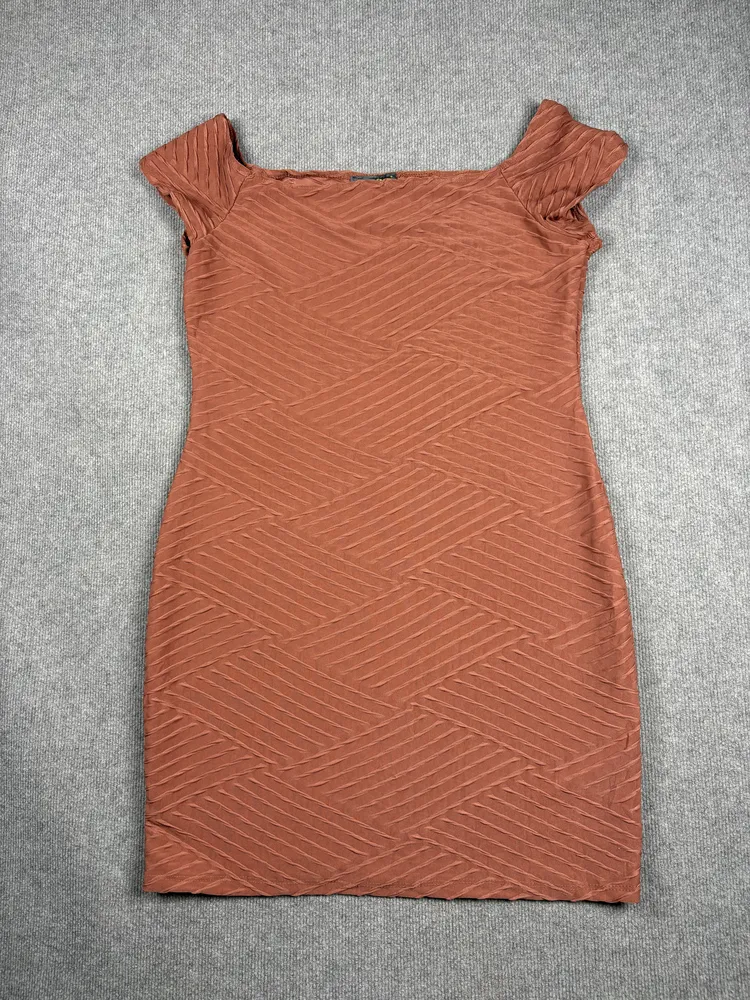 Vestido salmon con textura