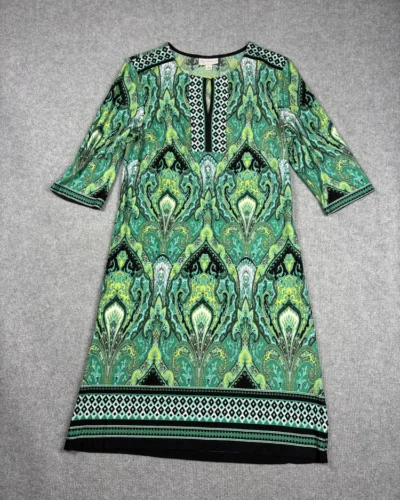 Vestido verde arabescos