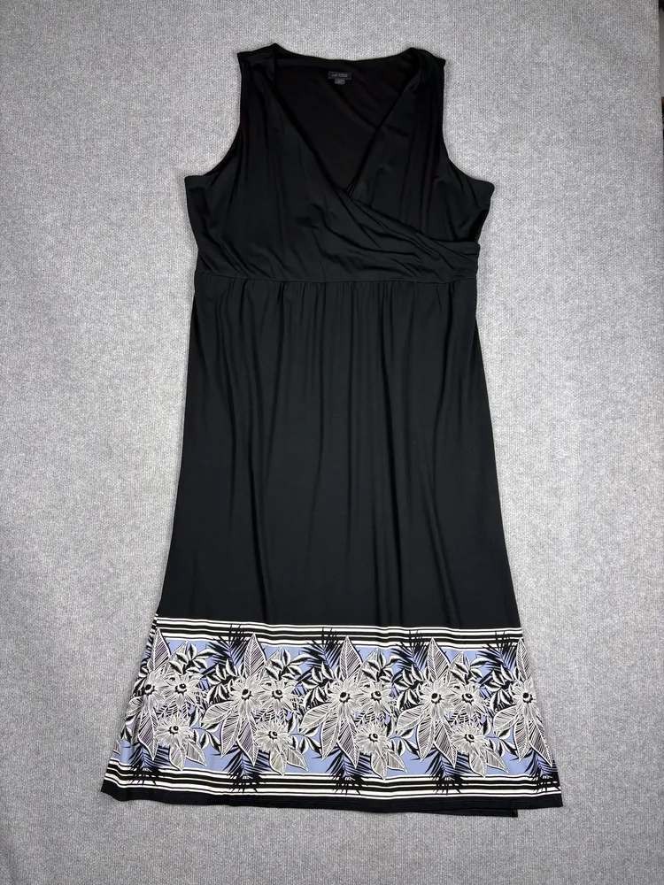 Vestido negro flores