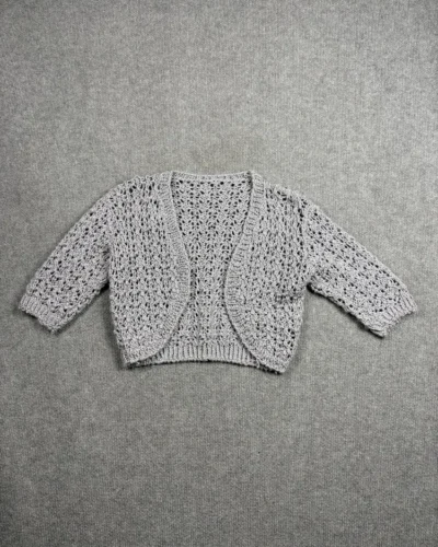 Saquito crop top tejido