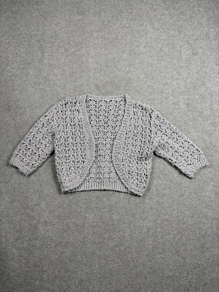 Saquito crop top tejido