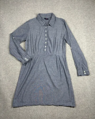 Vestido denim manga larga