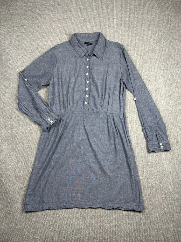 Vestido denim manga larga