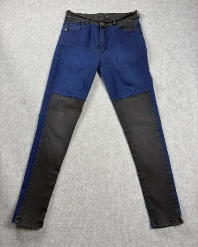 Jean slim elastizado negro y azul