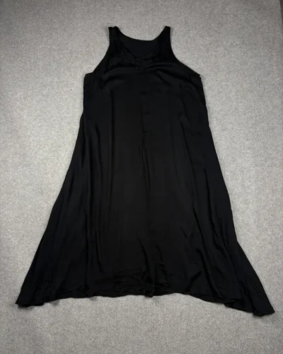 Vestido negro irregular de algodon