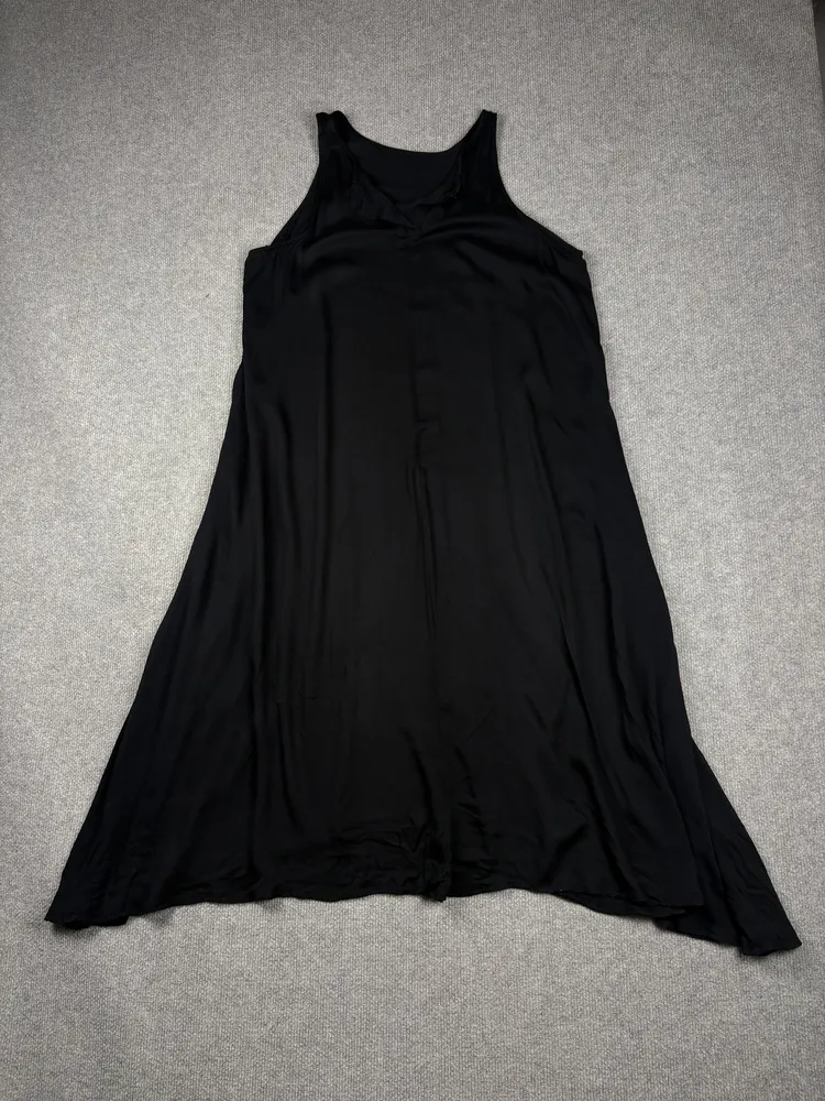 Vestido negro irregular de algodon