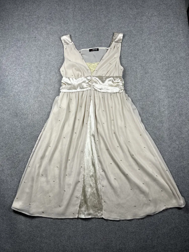 Vestido de fiesta Y2K con volados