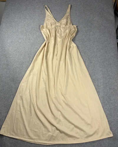 Vestido vintage camison beige