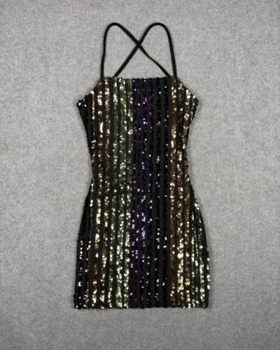 Vestido lentejuelas colores