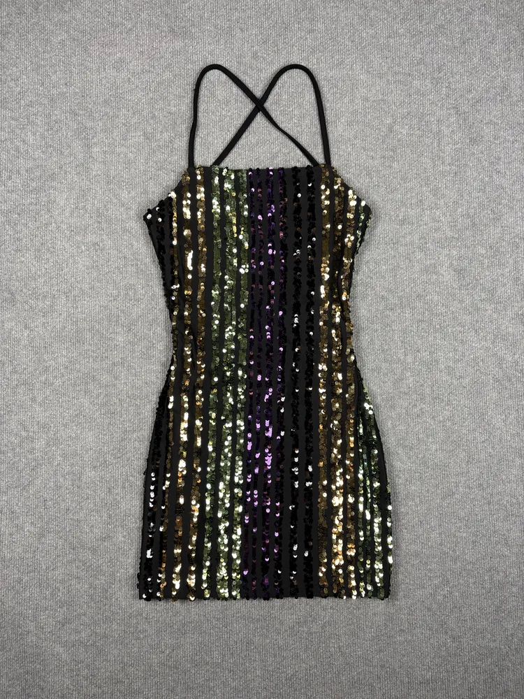 Vestido lentejuelas colores