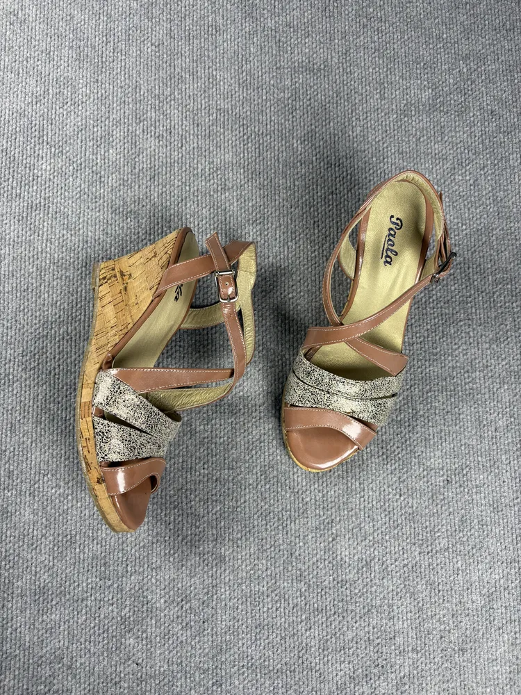 Sandalias taco chino corcho T.36