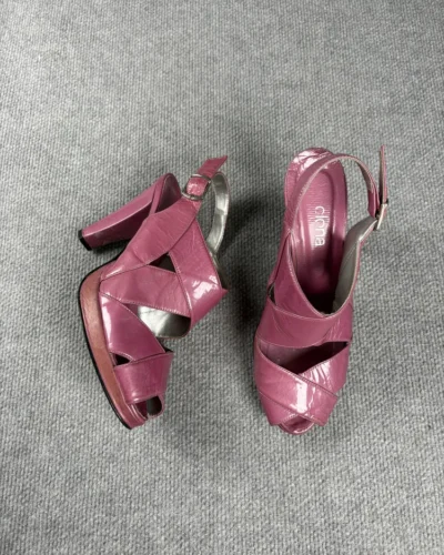 Sandalias rosas con taco T.37