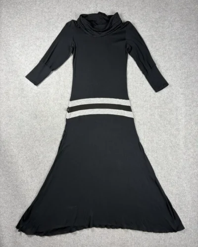 Vestido midi cuello volcado
