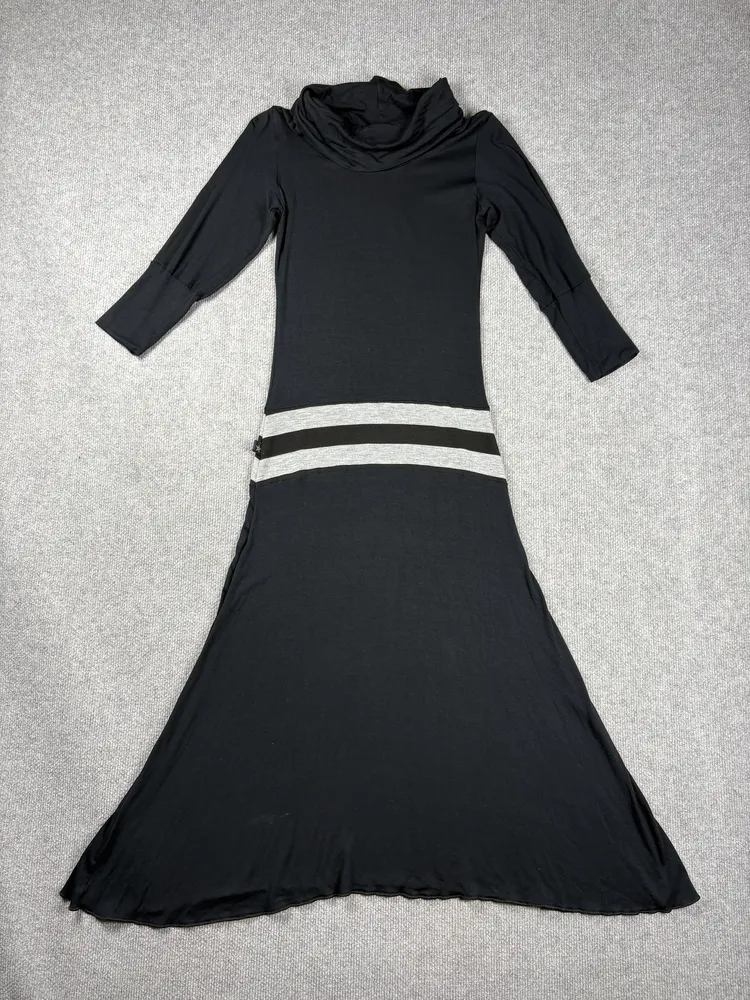 Vestido midi cuello volcado