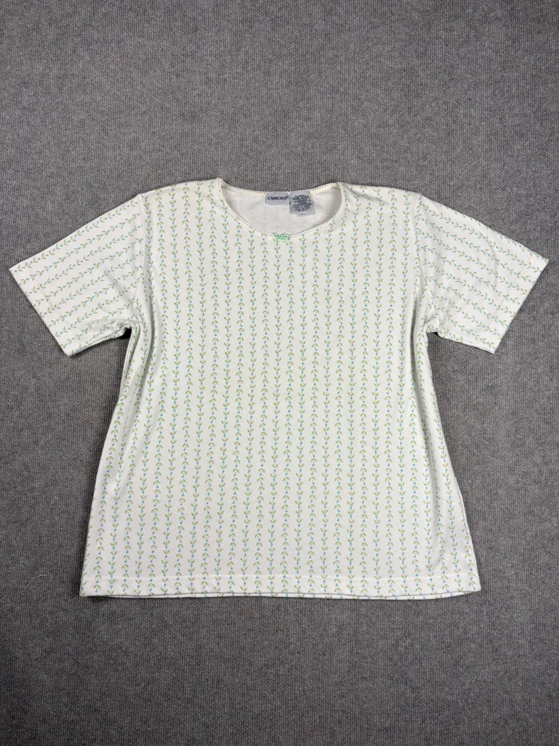 Remera florcitas blanca