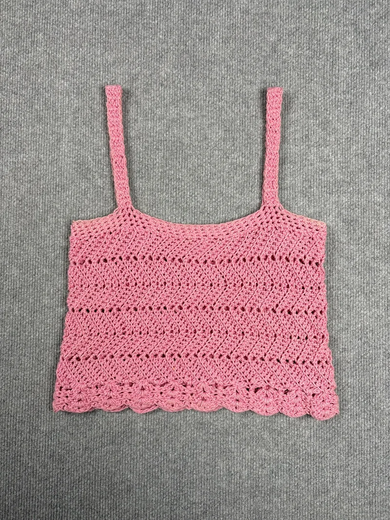 Top Crochet Rosa