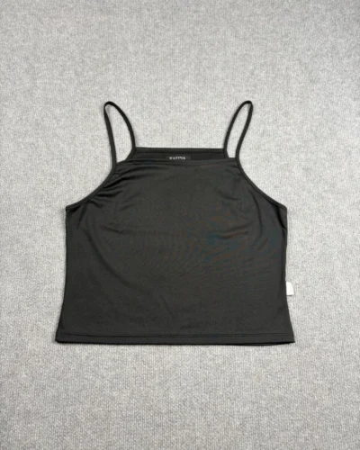 Top tiras negro