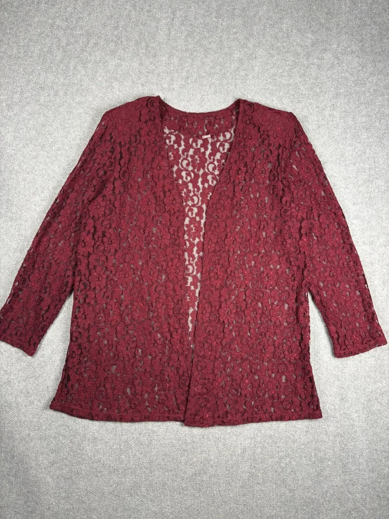 Camisa Encaje Burdeos