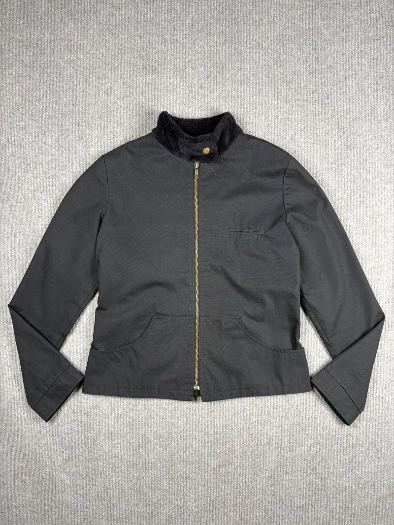 Campera gabardina negra