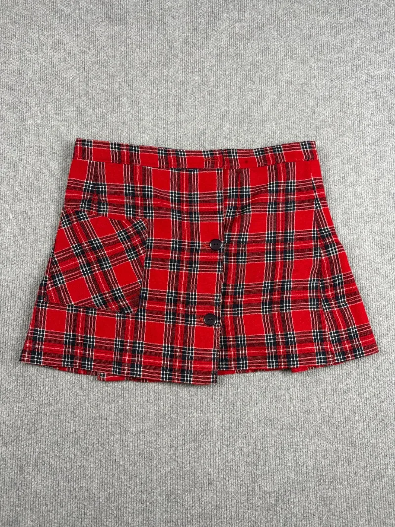 Falda cuadrille plisada