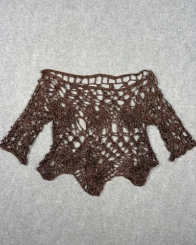 Top Crochet Marrón