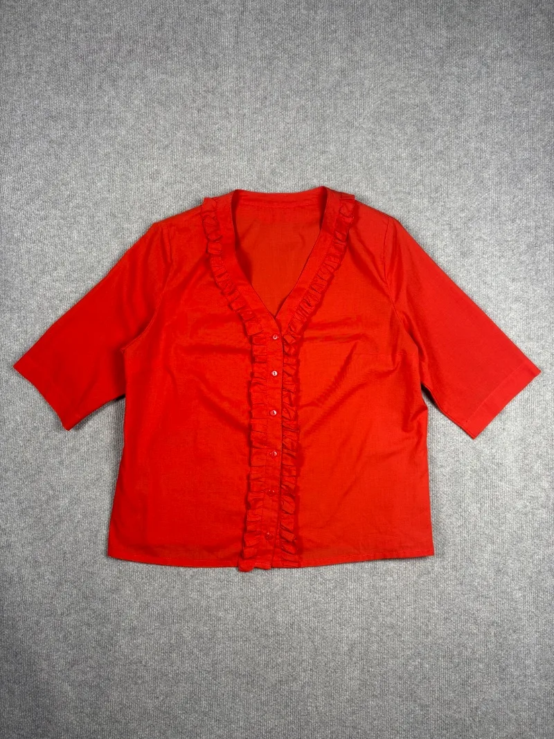 Camisa Roja Fruncida