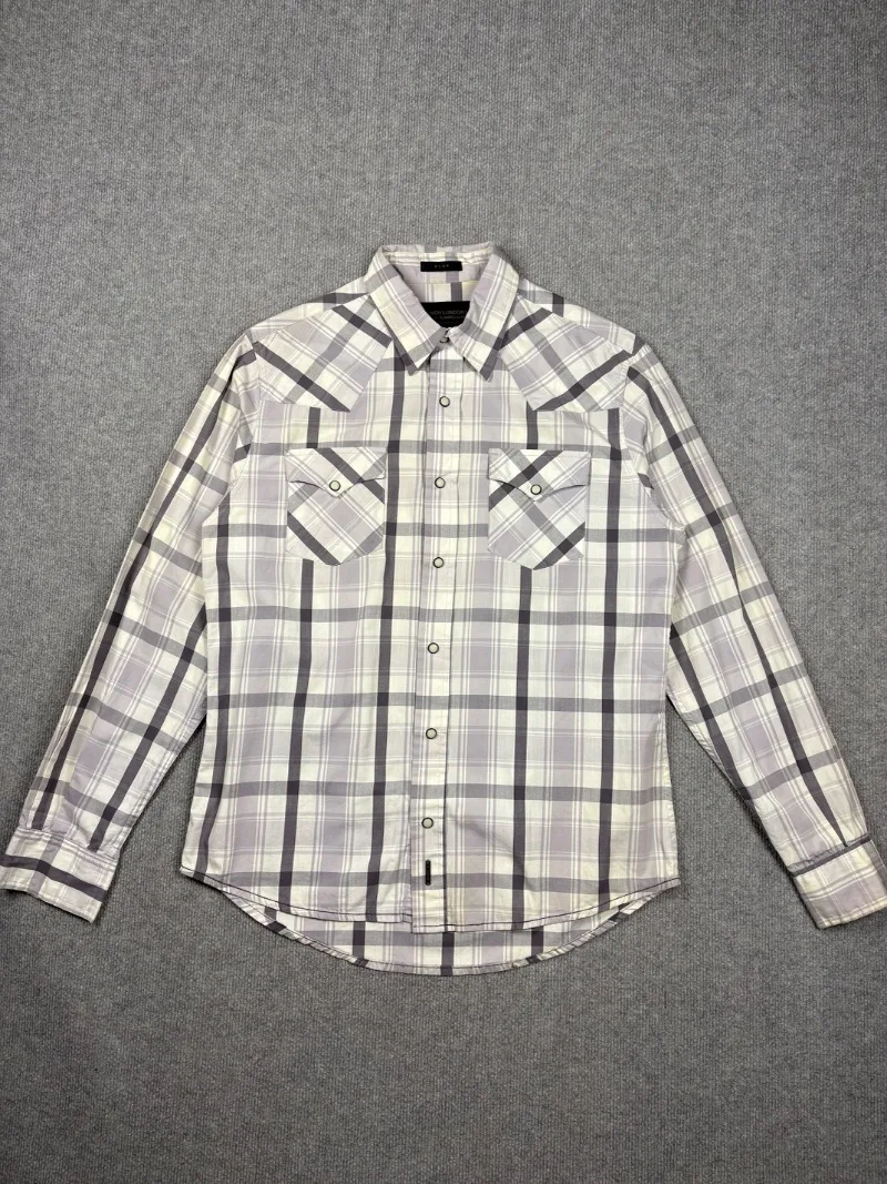 Camisa cuadrille gris