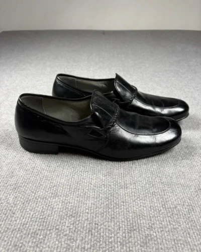 Mocasines cuero negro T.43