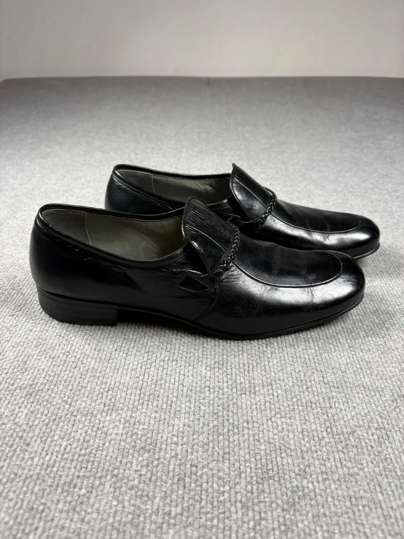 Mocasines cuero negro T.43