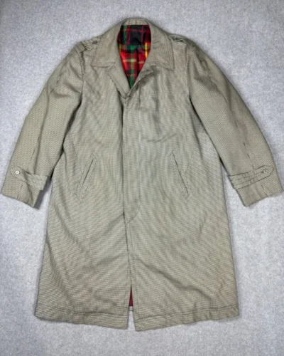 Trench cuadrícula vintage